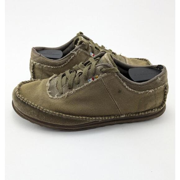 Mens The North Face Hayden Canvas Lace Up Brown 2-Tone Tan Cork Shoes Size 11.5 - Picture 1 of 7